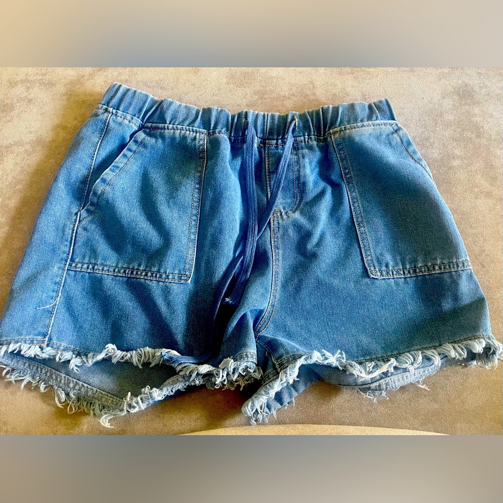 Coer de Vague Denim Drawstring Shorts